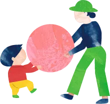 親子のイラスト